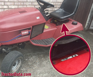 Toro 523Dxi serial number location