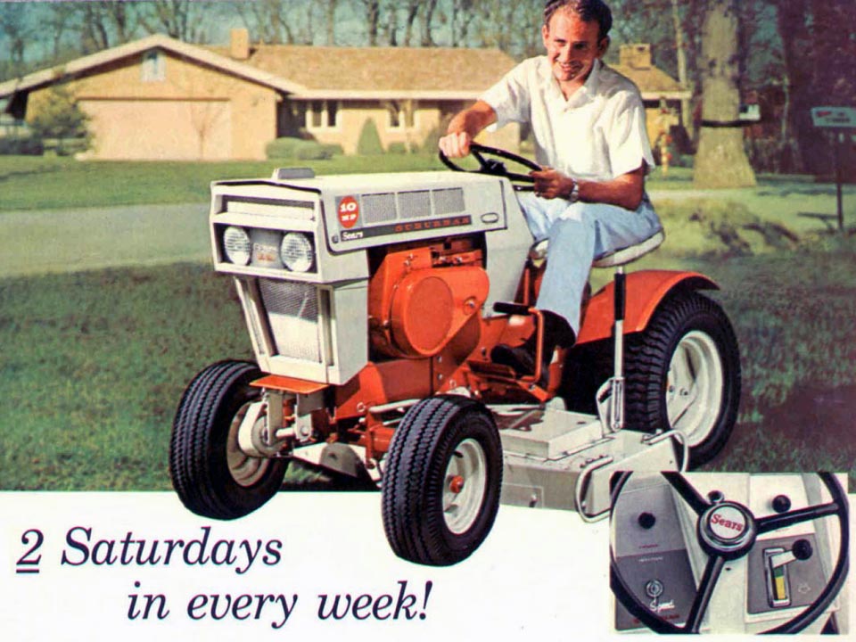 Suburban 10-HP tractor from the 1967 Sears Catalog.