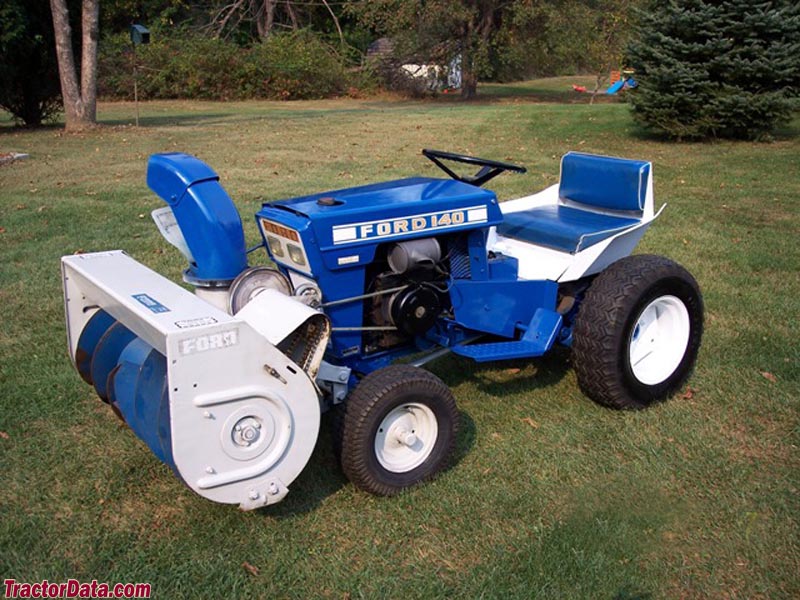 Ford 140 front-mounted snow blower.