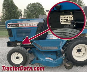 Ford LGT-16D serial number location