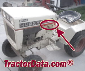Bolens 1254 serial number location