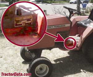 Massey Ferguson 316GTX serial number location