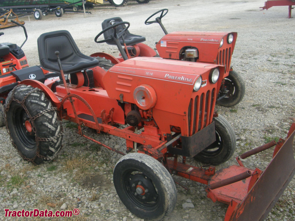 1977 Power King 1614 with front blade, right side.