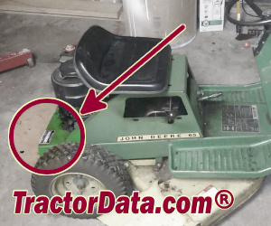 John Deere 65 serial number location