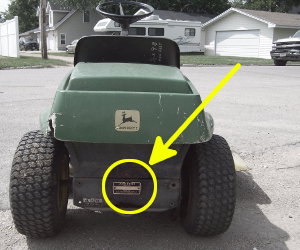 John Deere 68 serial number location