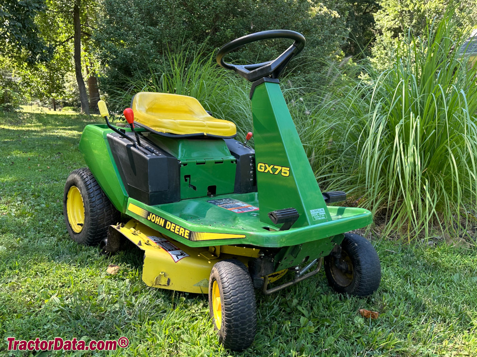 John Deere GX75 rear-engine riding lawn mower.