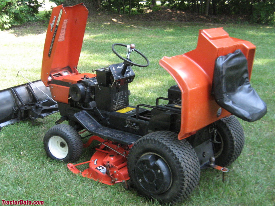 Ariens S-14H with hood and fenders raised.