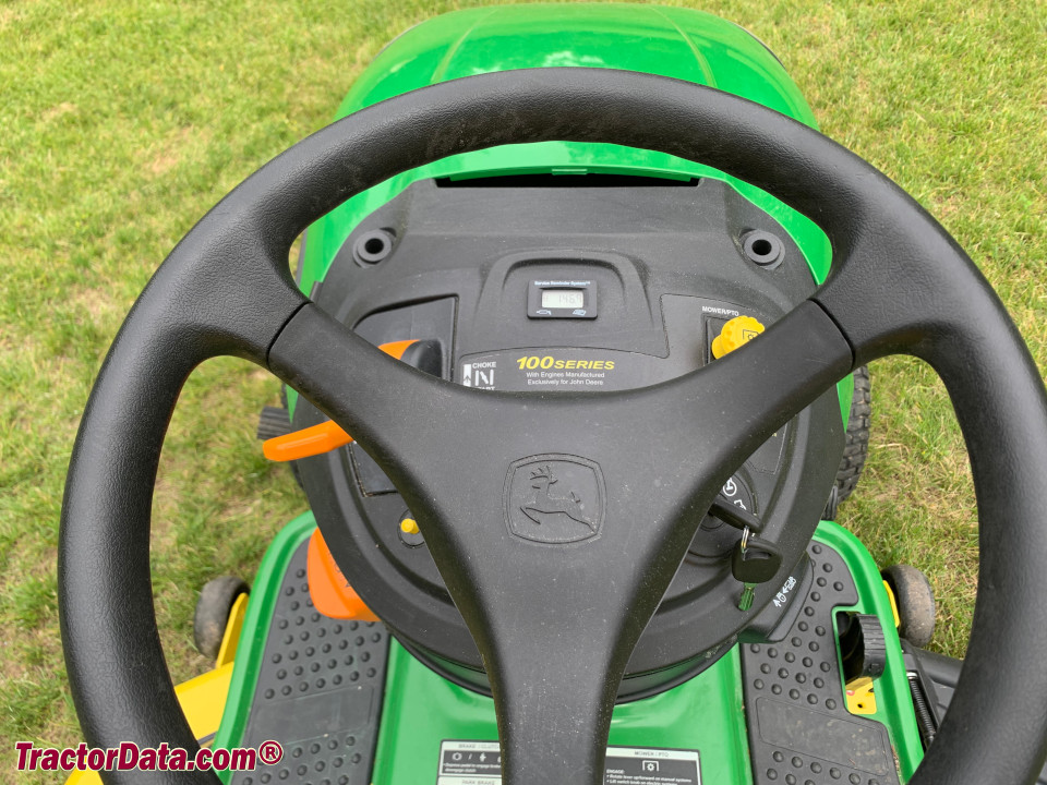 John Deere D155 dashboard.
