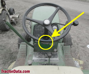 John Deere 110 serial number location