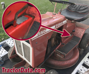 Toro 550 serial number location