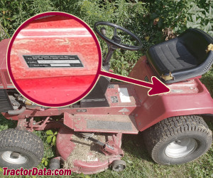 Wheel Horse 211-5 serial number location
