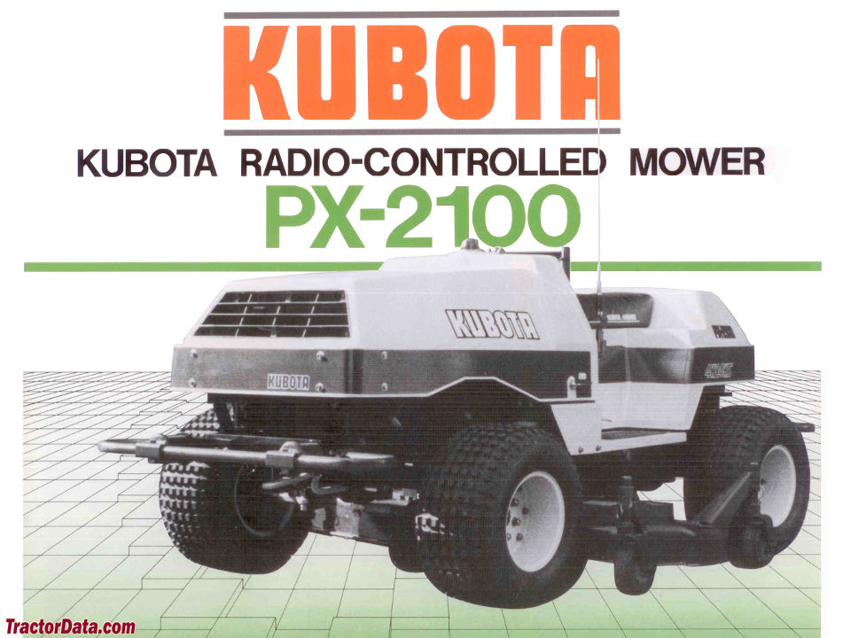 Kubota PX-2100 RC Mower sales image.