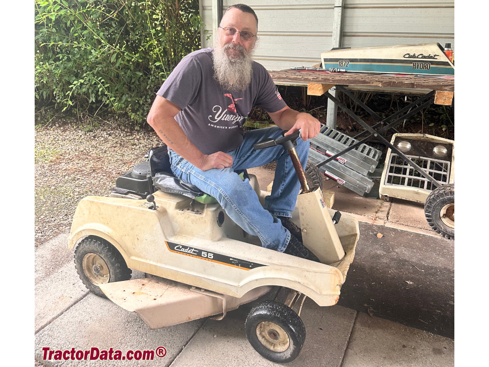 International Cadet 55 riding lawn mower.