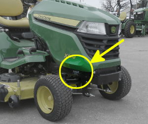 John Deere X570 serial number location