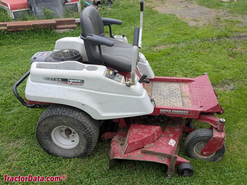White ZT-54 zero-turn mower.