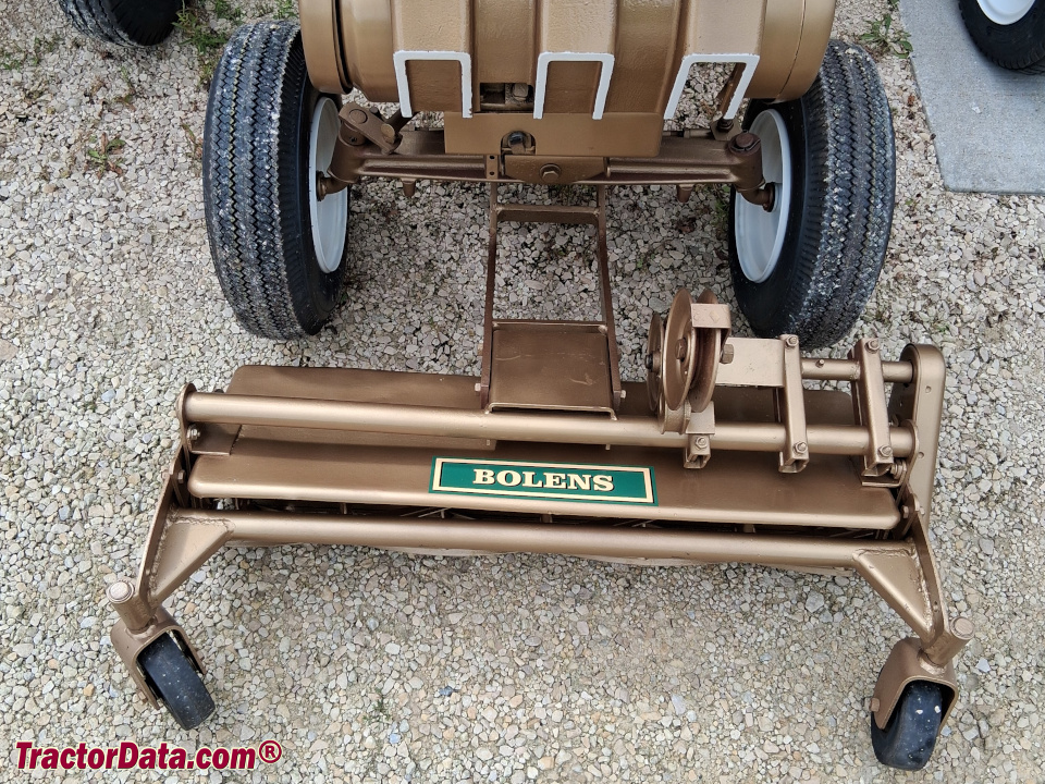 Front-mount reel mower on the Bolens Ride-A-Matic.