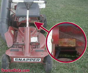 Snapper 3081 serial number location