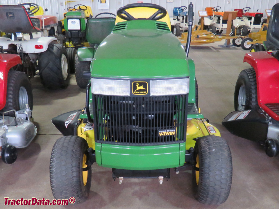 John Deere LX178 Motorsports lawn tractor with mower deck.