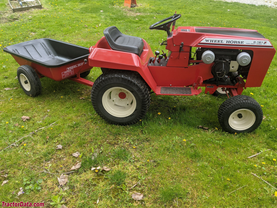 Wheel Horse C-161 Twin with cart.