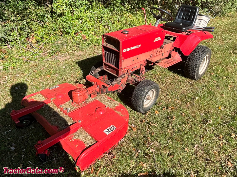 Gravely 8129 garden tractor with front-mount mower deck.