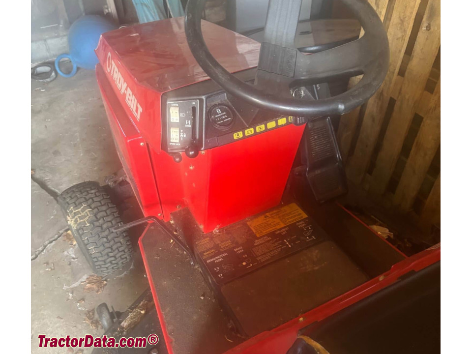 Troy-Bilt 13065 operator station and controls.
