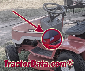 Snapper LT14H serial number location