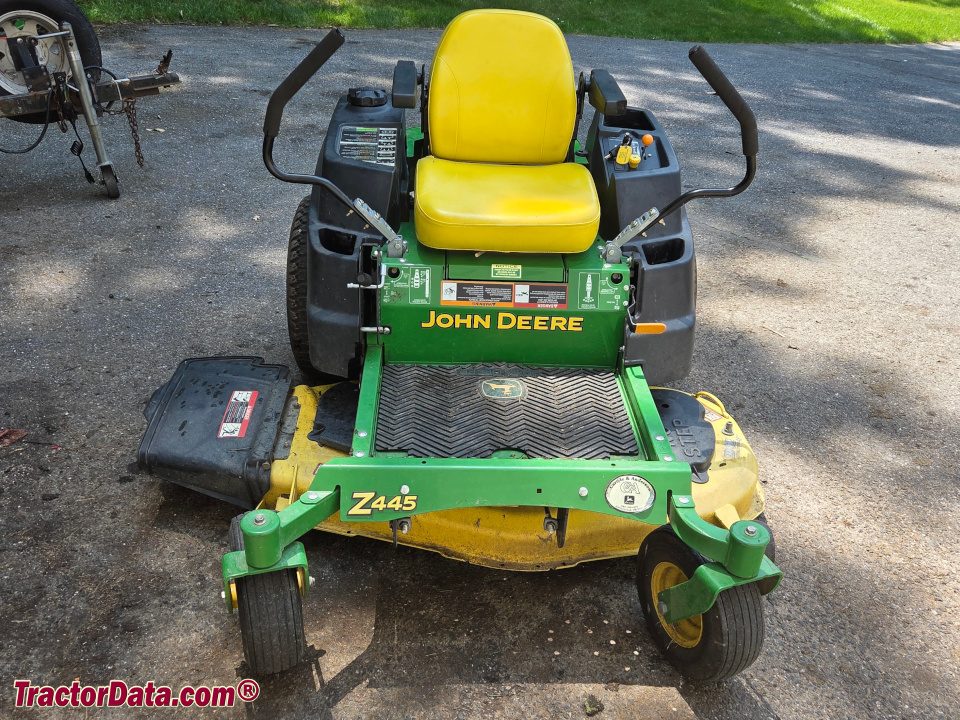 John Deere Z445 zero-turn mower.