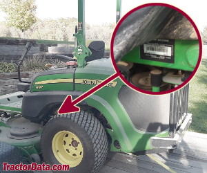 John Deere 997 serial number location