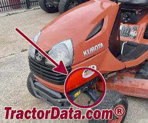 Kubota T2290KWT serial number location