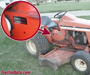 Allis Chalmers 720 serial number location