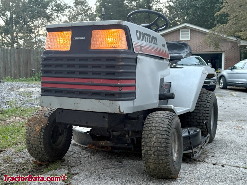 Sears Craftsman 917.254312 lawn tractor, front-left view.