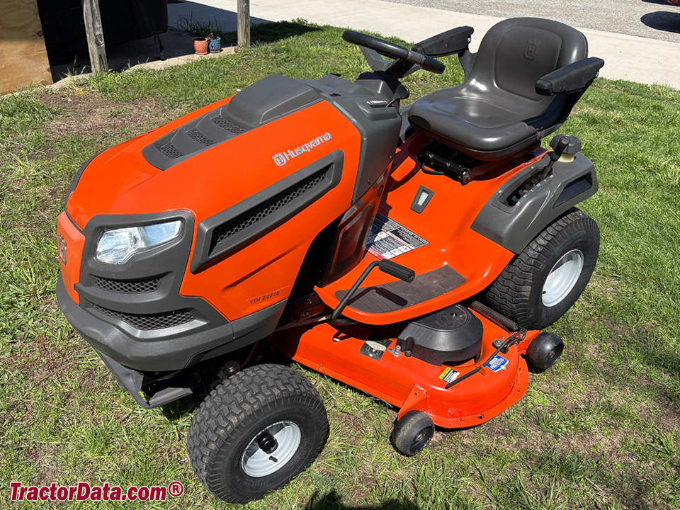 Husqvarna YTH24V48 lawn tractor.