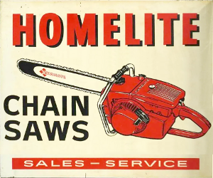Homelite Chainsaw Sign