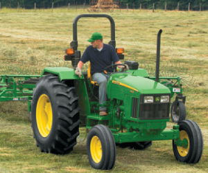 John Deere 5003 series two-wheel drive tractor.