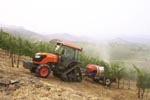 Kubota M8540 Power Krawler spraying