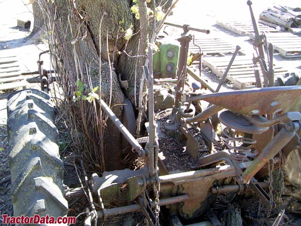 John Deere H in a tree