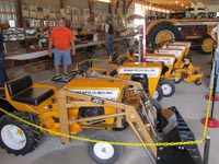 Minneapolis-Moline lawn and garden tractors in the feature building.