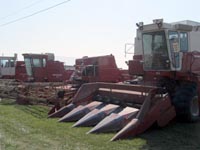 Vintage International Harvester combines