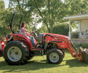 Massey Ferguson 1742 with loader and backhoe.