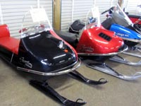 Vintage Scorpion Trail-A-Sled snowmobiles.