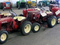 Wheel Horse garden tractors in the feature building.