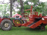 Allis-Chalmers D17 with a pull combine.