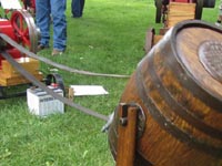 Butter churn powered by a gasoline engine.