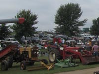 The auction featured an assortment of antique tractors and equipment.