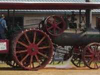 >A 90-horsepower Minneapolis Threshing Machine steam engine.