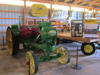 Waterloo Boy and display of John Deere memorabilia.