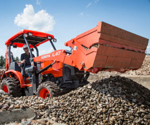 Kubota L47 tractor backhoe.