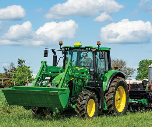 John Deere 6120R utility tractor.