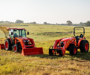 Kubota MX5400 and MX6000 utility tractors.