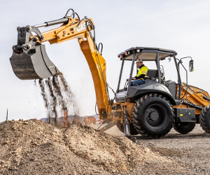 Case Utility Plus backhoe tractor